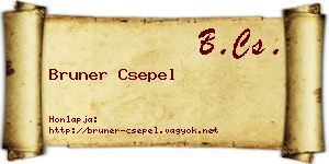 Bruner Csepel névjegykártya
